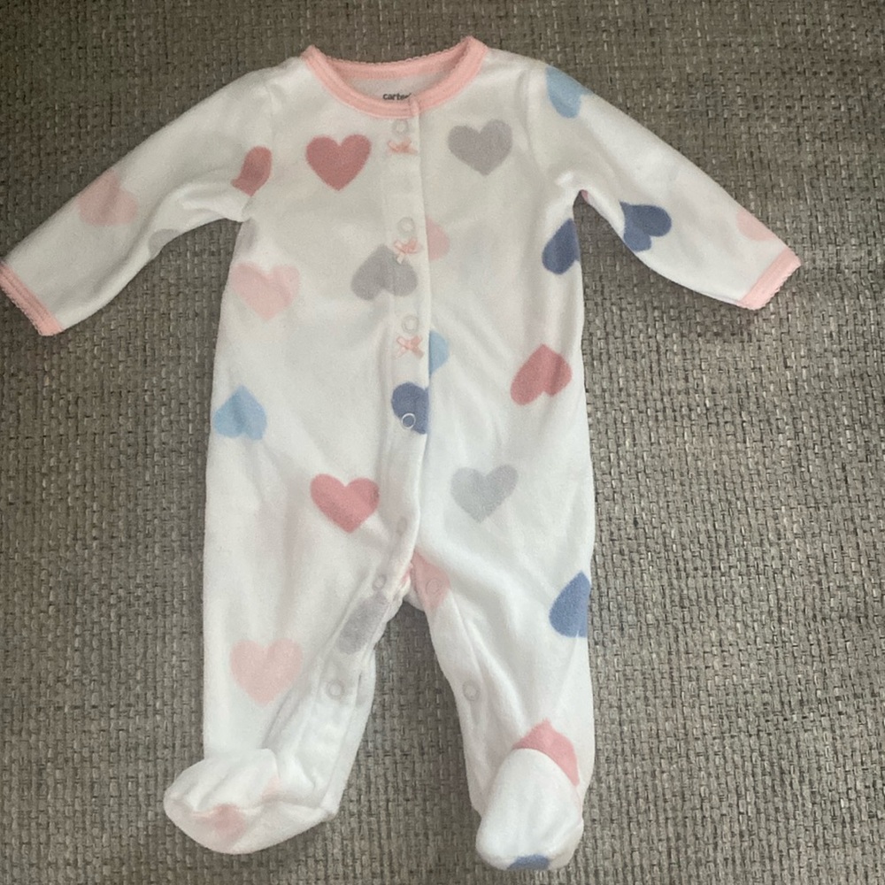 Carter’s NB fleece button down onesie
